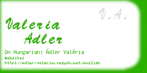 valeria adler business card